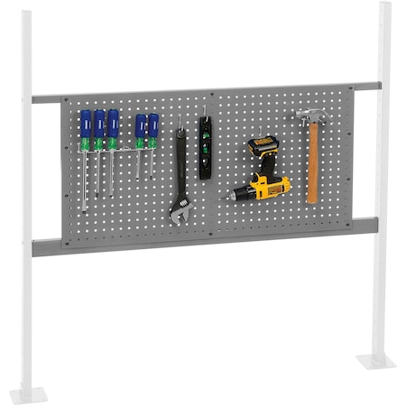 Global Industrial 36in Pegboard Panel Kit, Gray 318873GY